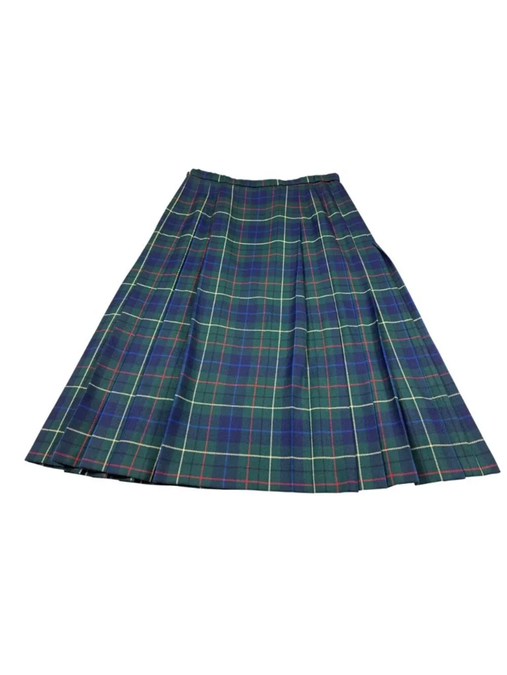 Pendleton Vintage 16 Petite Green Tartan Plaid Wool USA Made (PP792)